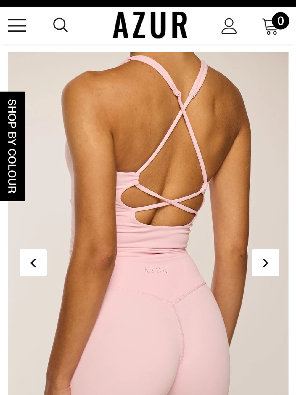 AZUR fit pink set - Classic for halter top & 5” shorts